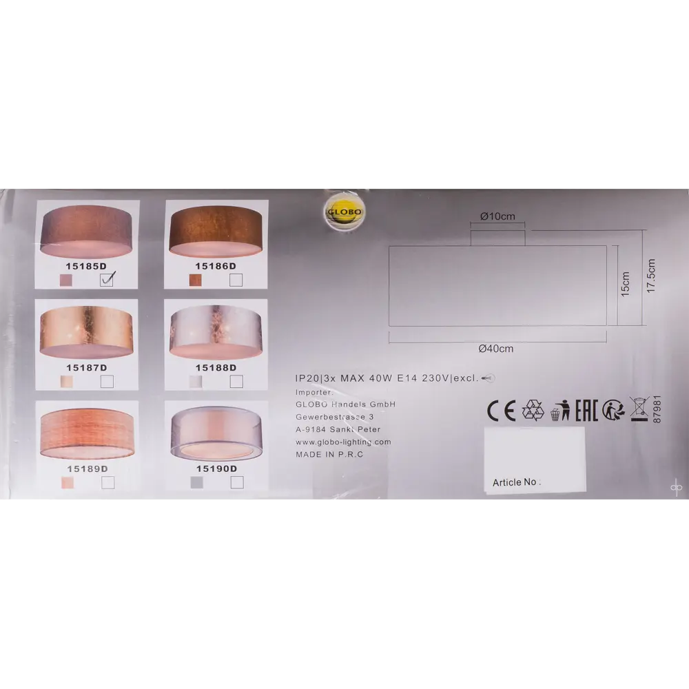 Люстра Globo 3xE14x40 Вт, 40 см STLM-2192523 - Вид №8