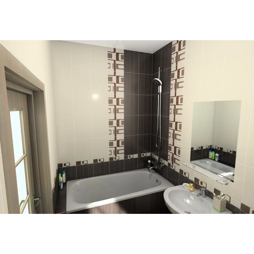 Плитка настенная Golden Tile «Вельвет» 25х33 см 1.65 м2 цвет коричневый STLM-2007233 - Вид №4