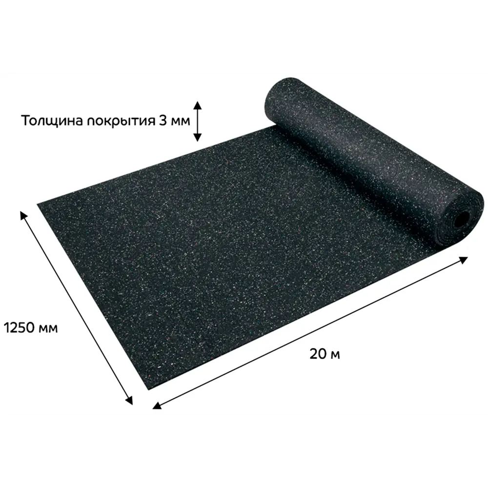 Универсальное покрытие резиновое Kraitec Top 3 мм 20х1.25 м 83111044 STLM-2185903  - Вид №2