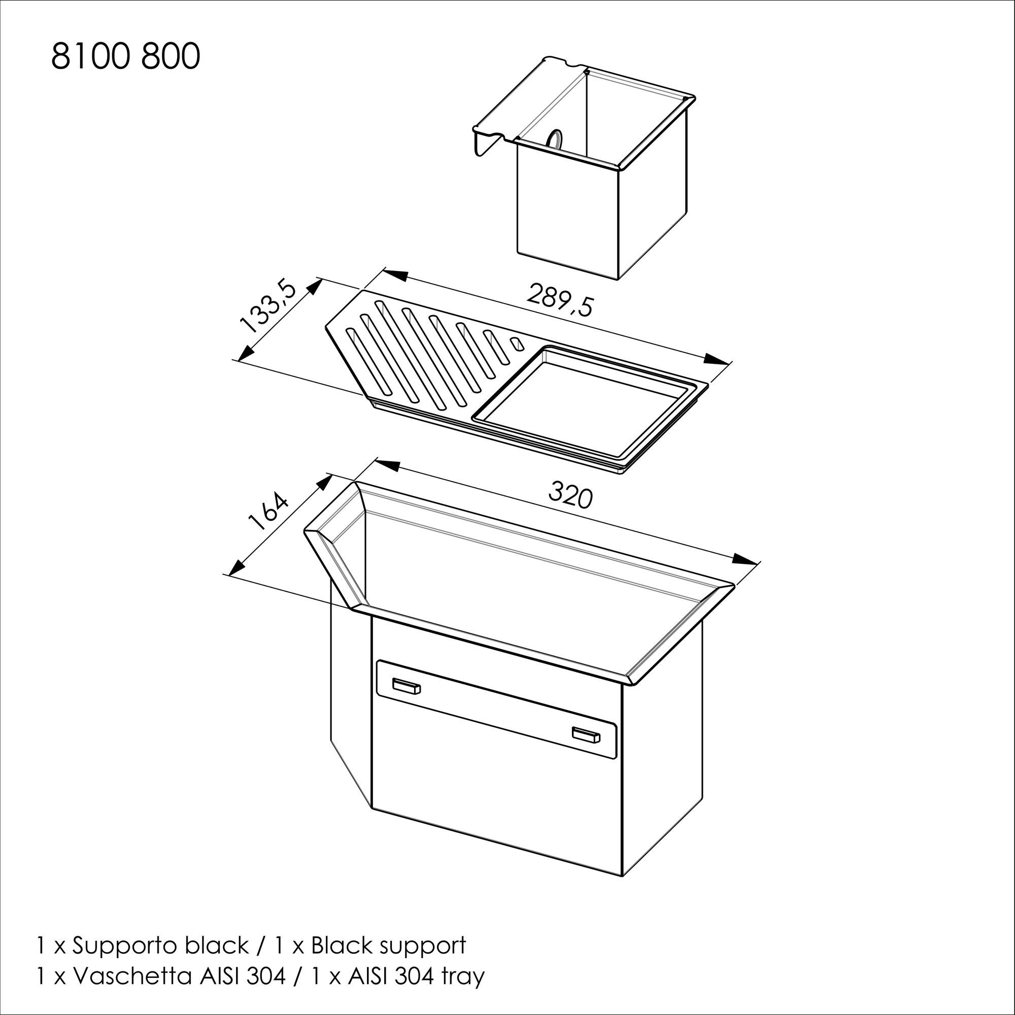 Раковина из нержавеющей стали с подходящим каналом Foster DIADE ARCH-00115732 - Вид №25