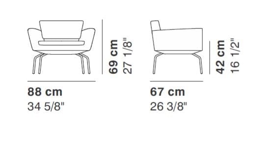 Тканевое кресло с подлокотниками La Cividina Serie_50 ARCH-00121860 - Вид №7