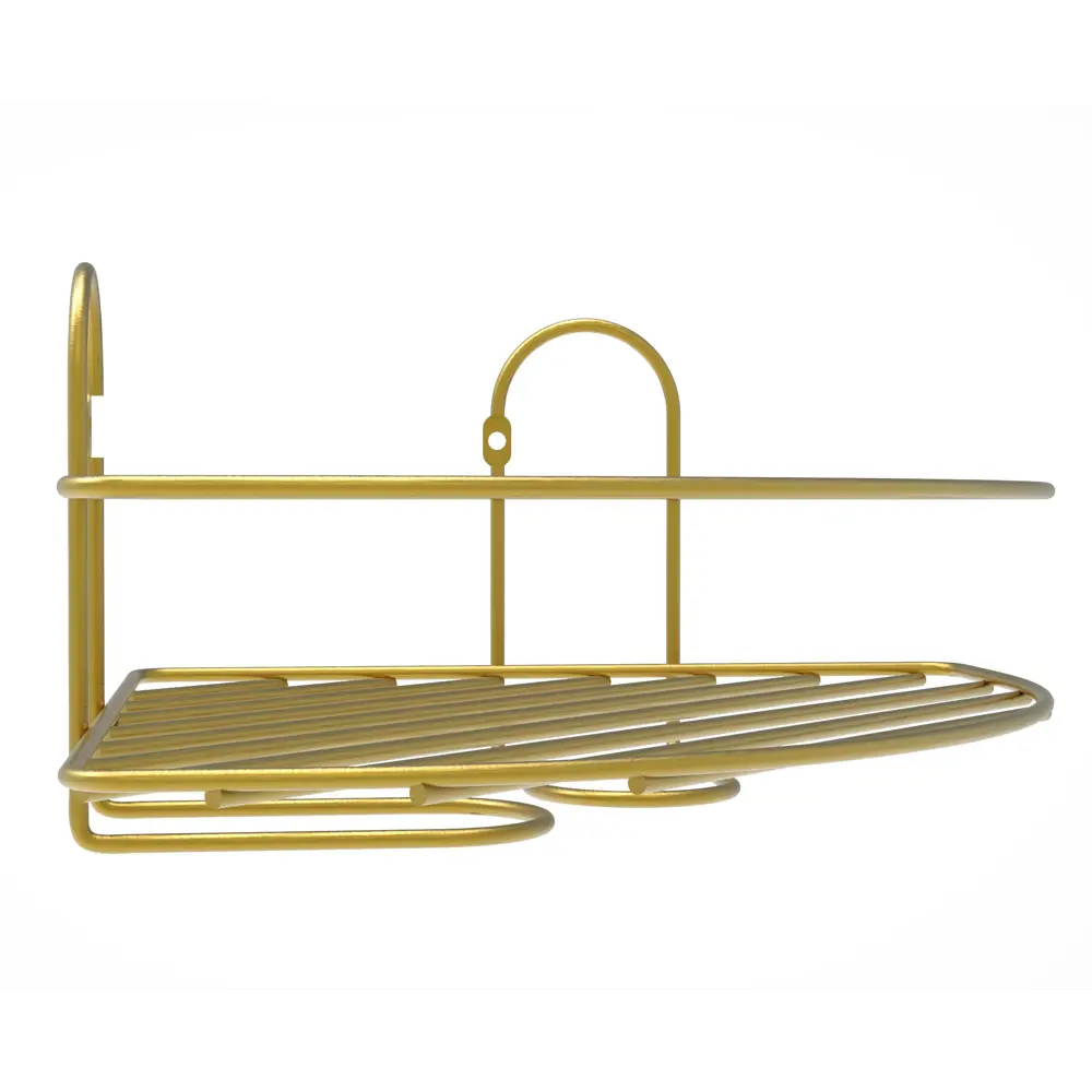 Полка для ванной Lemer Nil одноярусная 23x23 см металл цвет золото STLM-2177774 - Вид №1