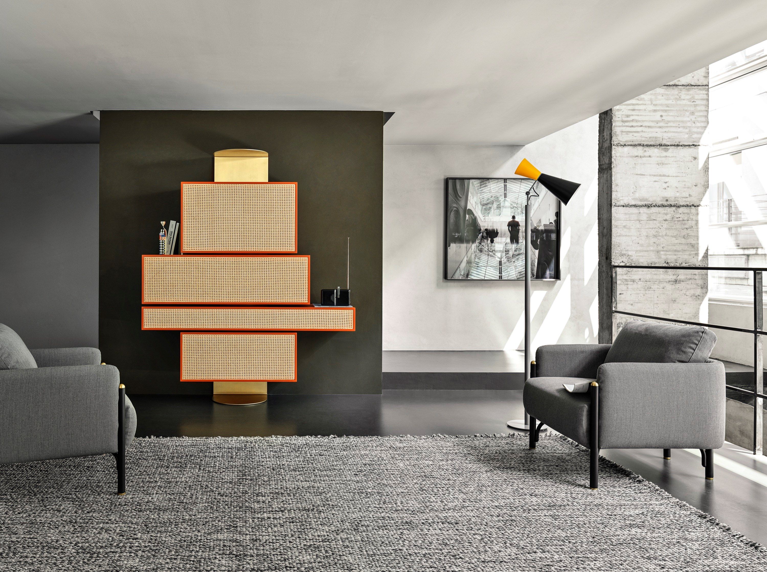 Настенный шкаф для хранения с откидными дверцами и ящиками Wiener GTV Design NYNY ARCH-00025530 - Вид №4