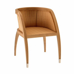 Стул для сада из тикового дерева с подлокотниками