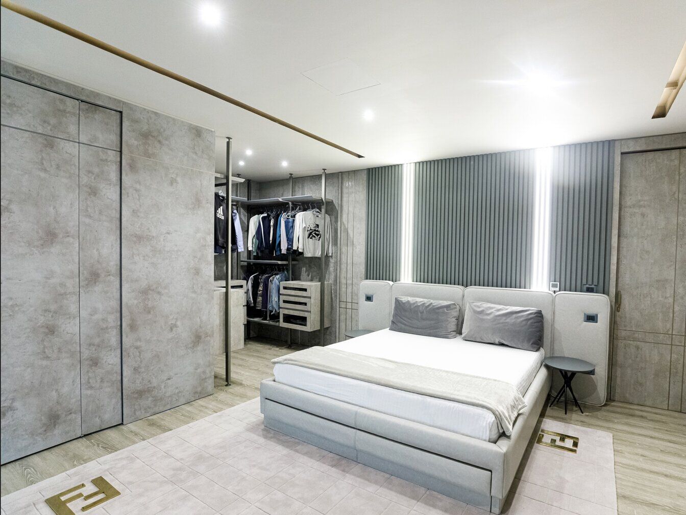 Двуспальная мягкая кровать из ткани с высоким изголовьем ABLE MONETTE ARCH-00055466 - Вид №6