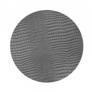 98620 CROCO silver-black подстановочная салфетка круглая, диаметр 24 см, толщина 2мм;LIND DNA