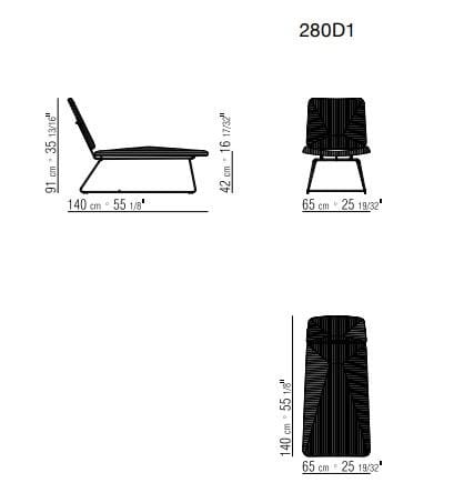 Садовый шезлонг из полипропилена Flexform Echoes Outdoor ARCH-00146139 - Вид №2