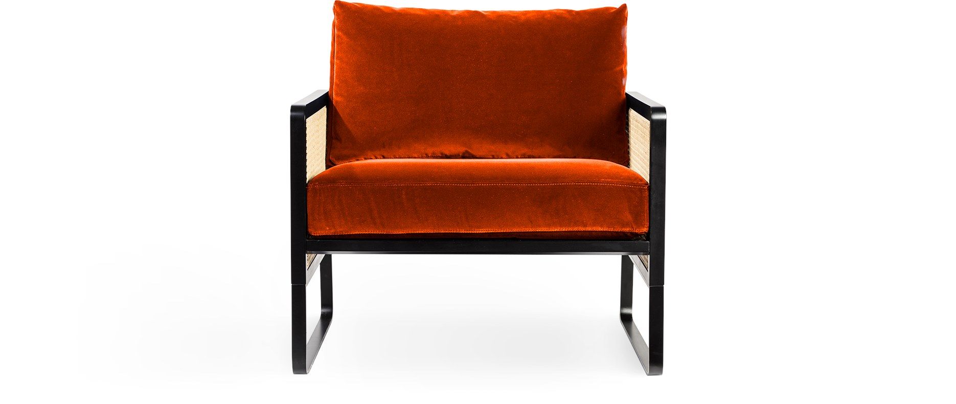 Винтажное стильное бархатное съемное мягкое кресло RED EDITION плетеная ARCH-00037426 - Вид №17