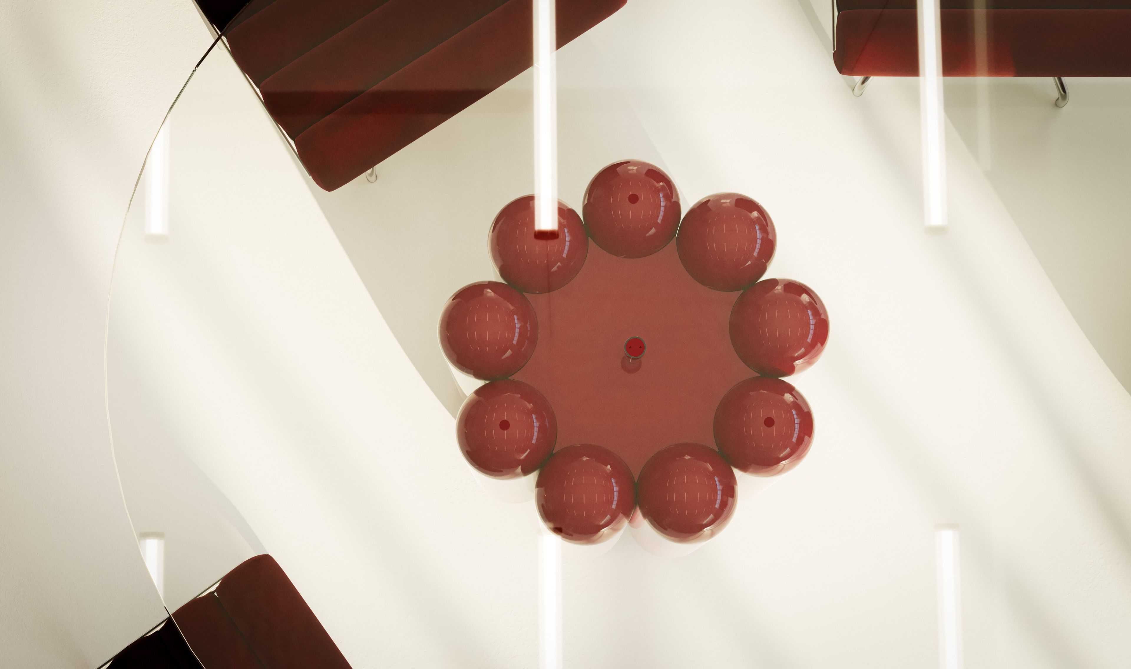 Круглый стол из стали и стекла Cameron Design House ARCH-00125010 - Вид №4