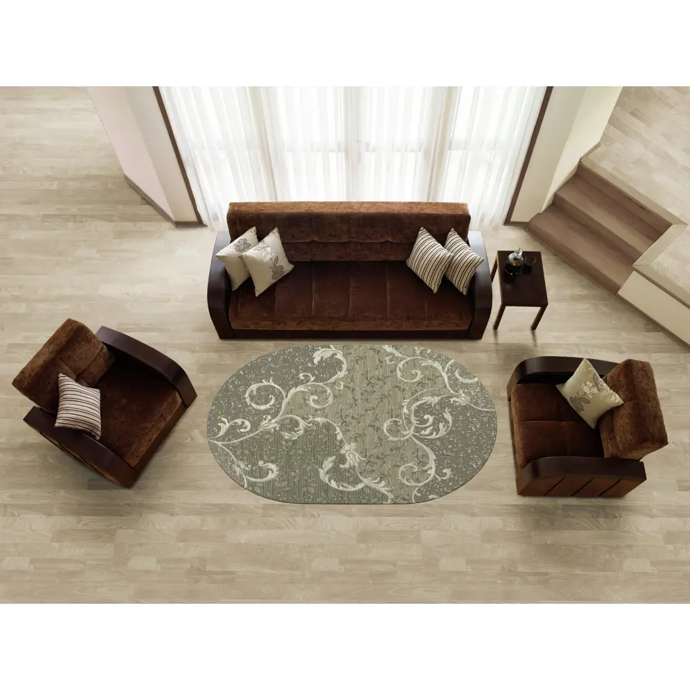 Ковер вискоза Matrix 225/2979 240x340 см цвет серый RAGOLLE STLM-2148894 - Вид №3