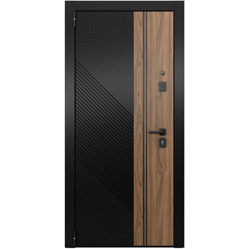 Дверь входная металлическая Браун Скай 95x205 см левая шелк белый с зеркалом TOREX STLM-2201780 - Вид №1