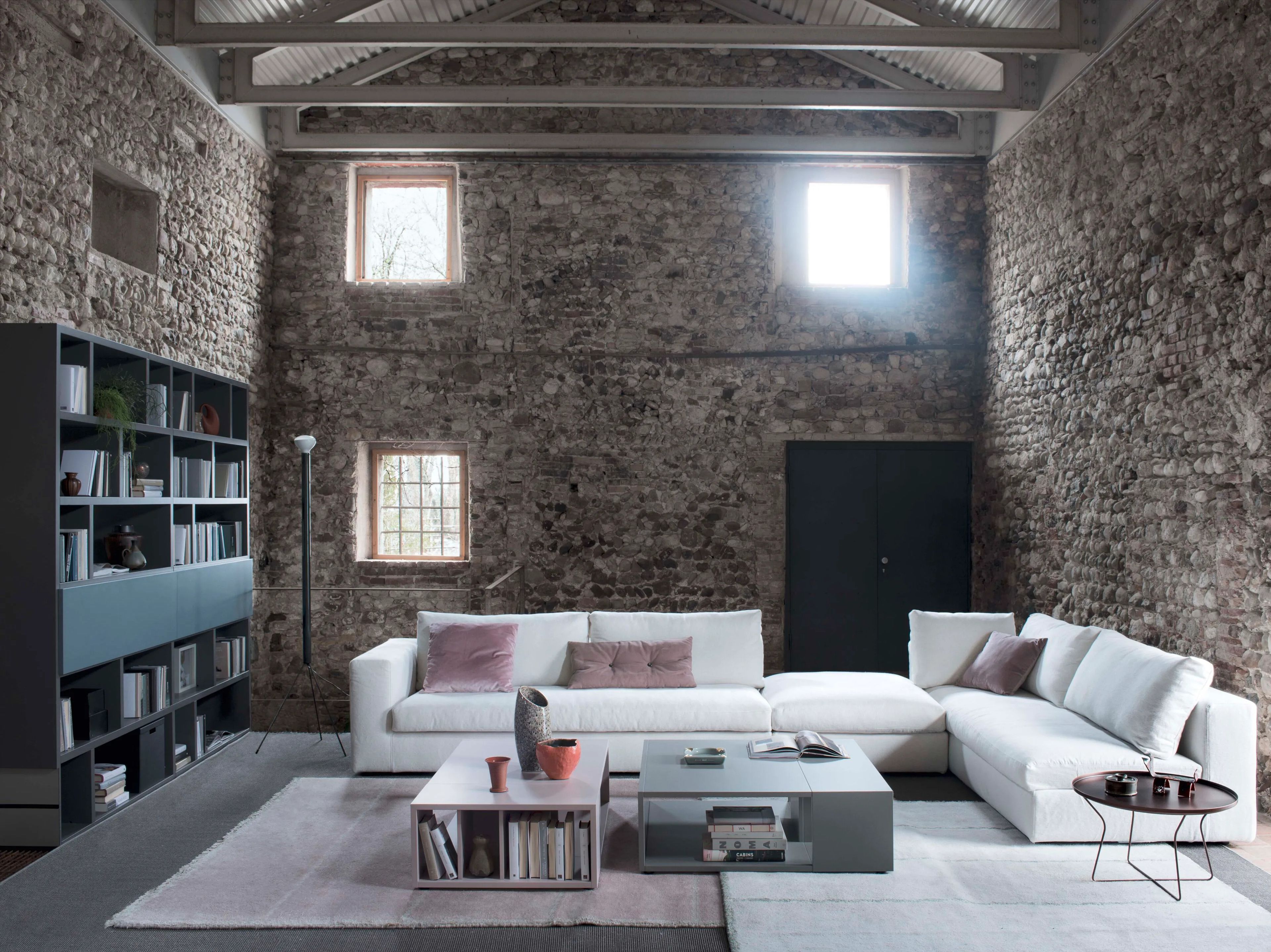 Деревянный прямоугольный журнальный столик с отсеком для хранения Alf DaFrè NORMAN ARCH-00064027 - Вид №2