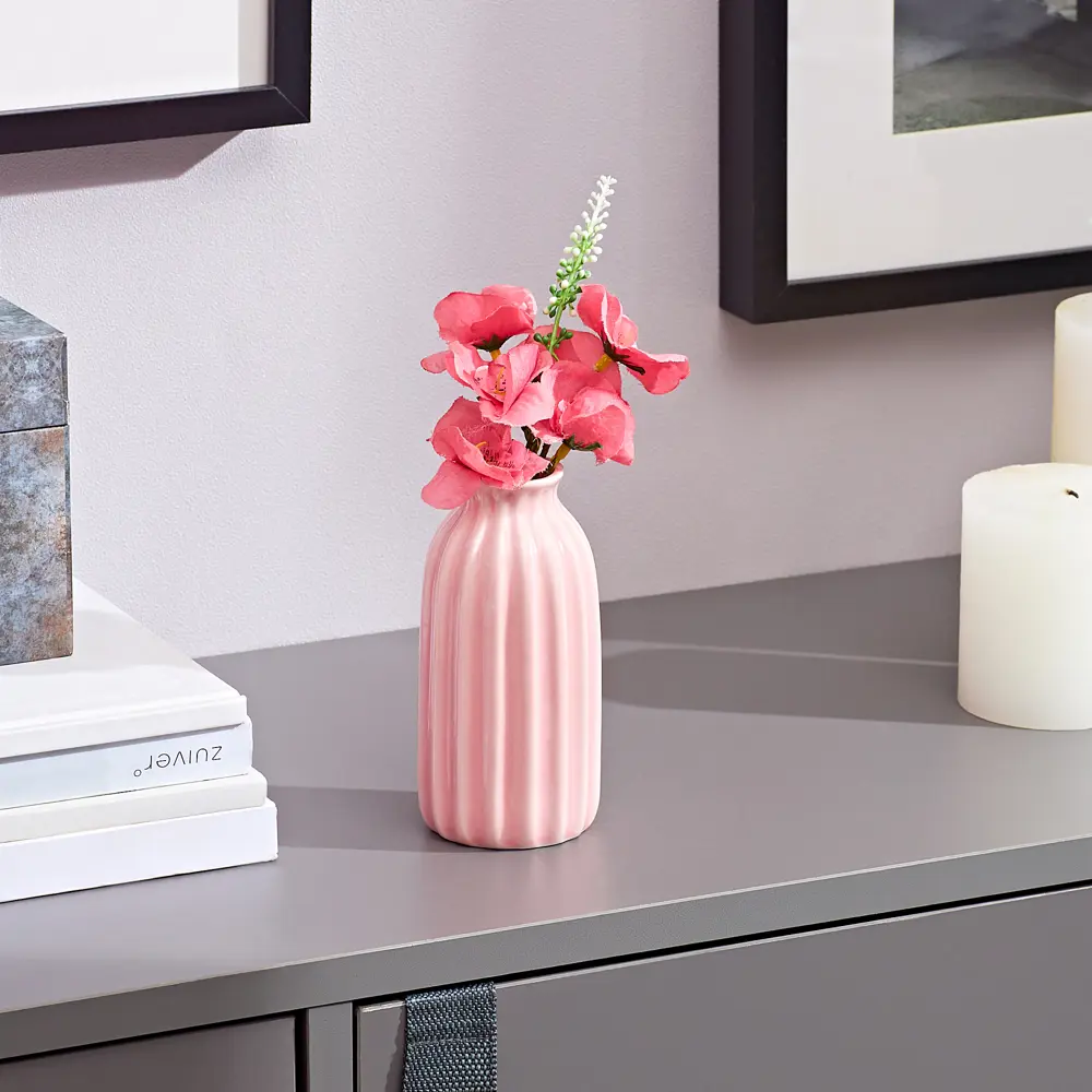 Ваза Candy 3 керамика светло-розовая 12.5 см Santreyd STLM-2060915