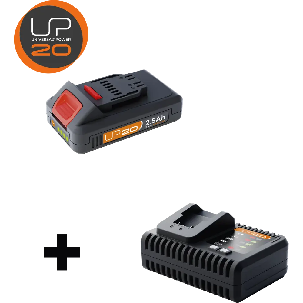 Комплект для зарядки аккумуляторов Lexman 20 В Li-ion, 1x2.5 Ач STLM-2204759