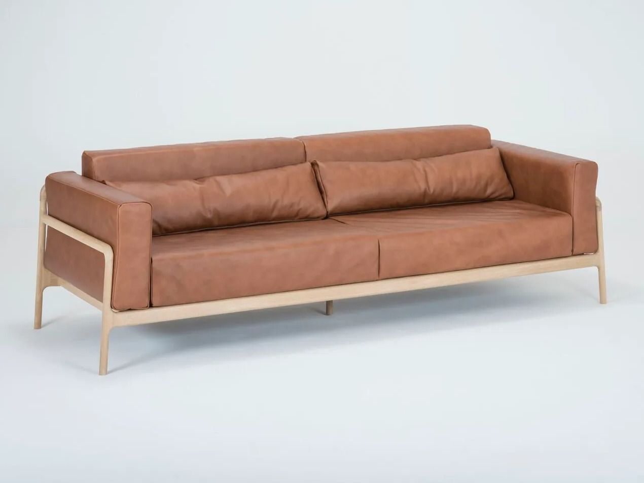 3-местный кожаный диван Gazzda Fawn ARCH-00074385