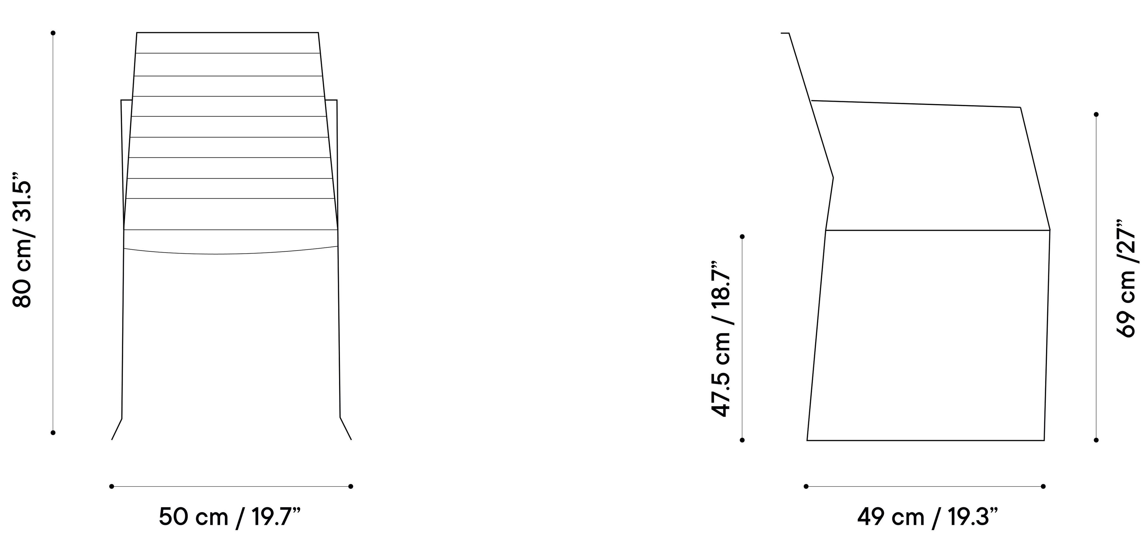 Стул для сада из оцинкованной стали с подлокотниками iSimar ARCH-00127946 - Вид №3
