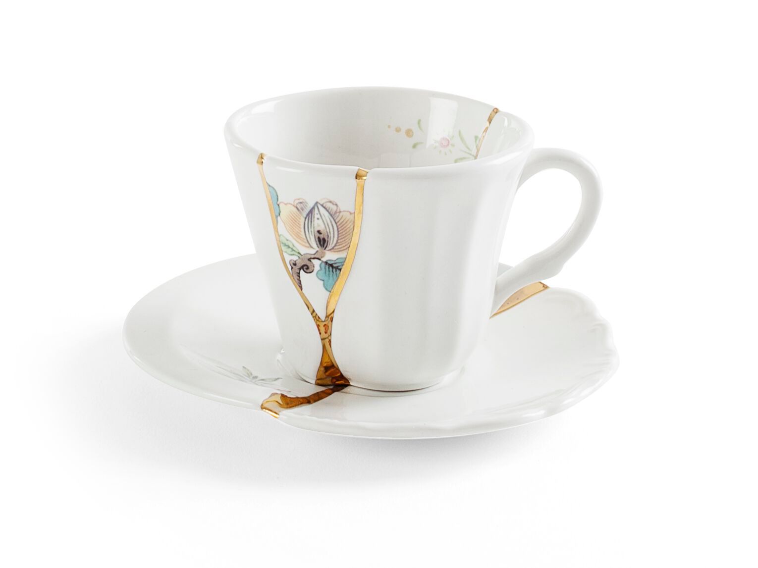 Фарфоровая кофейная чашка с блюдцем Seletti Kintsugi ARCH-00029984
