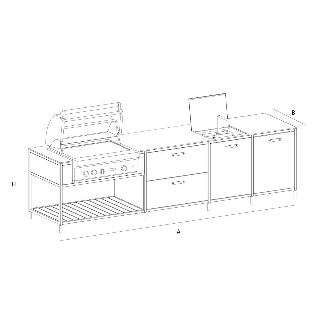 Наружная кухня из нержавеющей стали Lando ARCADIA ARCH-00093983 - Вид №6
