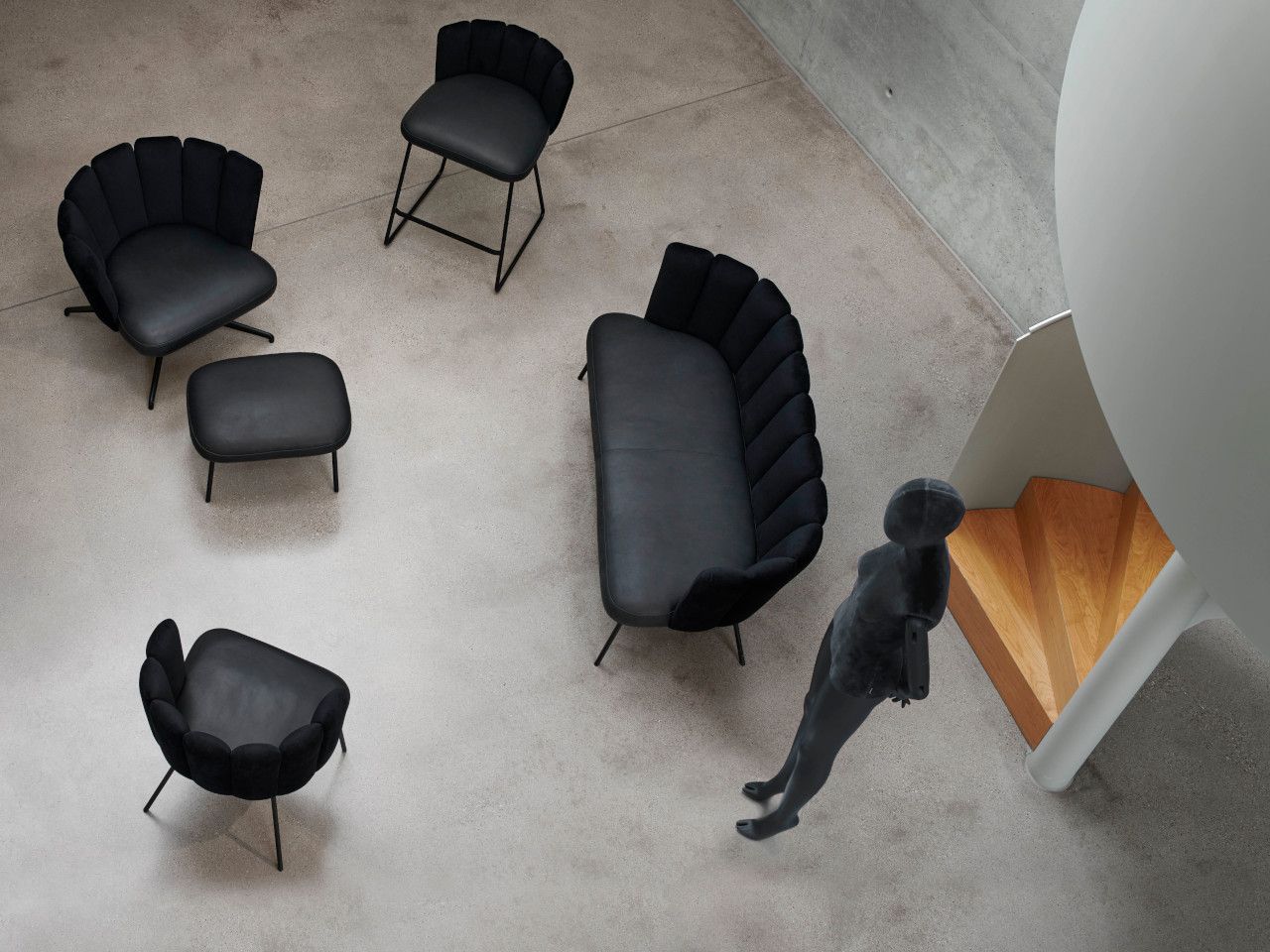 Сани мягкий кухонный табурет KFF ARCH-00107592 - Вид №6