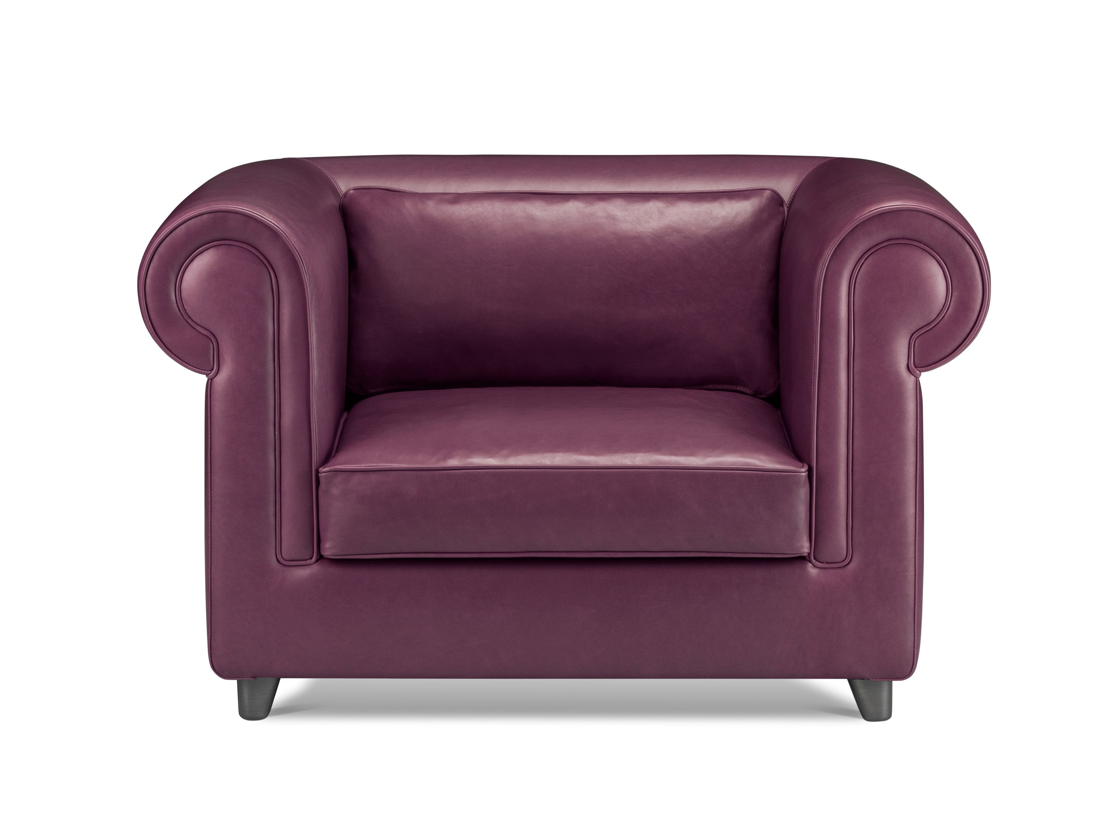 Кожаное кресло в стиле Честерфилд с подлокотниками GHIDINI1961 Портофино ARCH-00047865