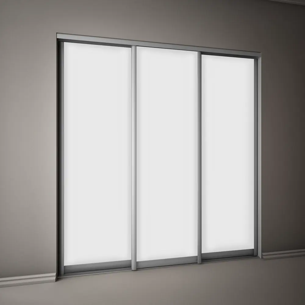 Дверь-купе KONSENSA 225.5x70.4 см МДФ цвет белый профиль матовое серебро STLM-2159601 - Вид №8