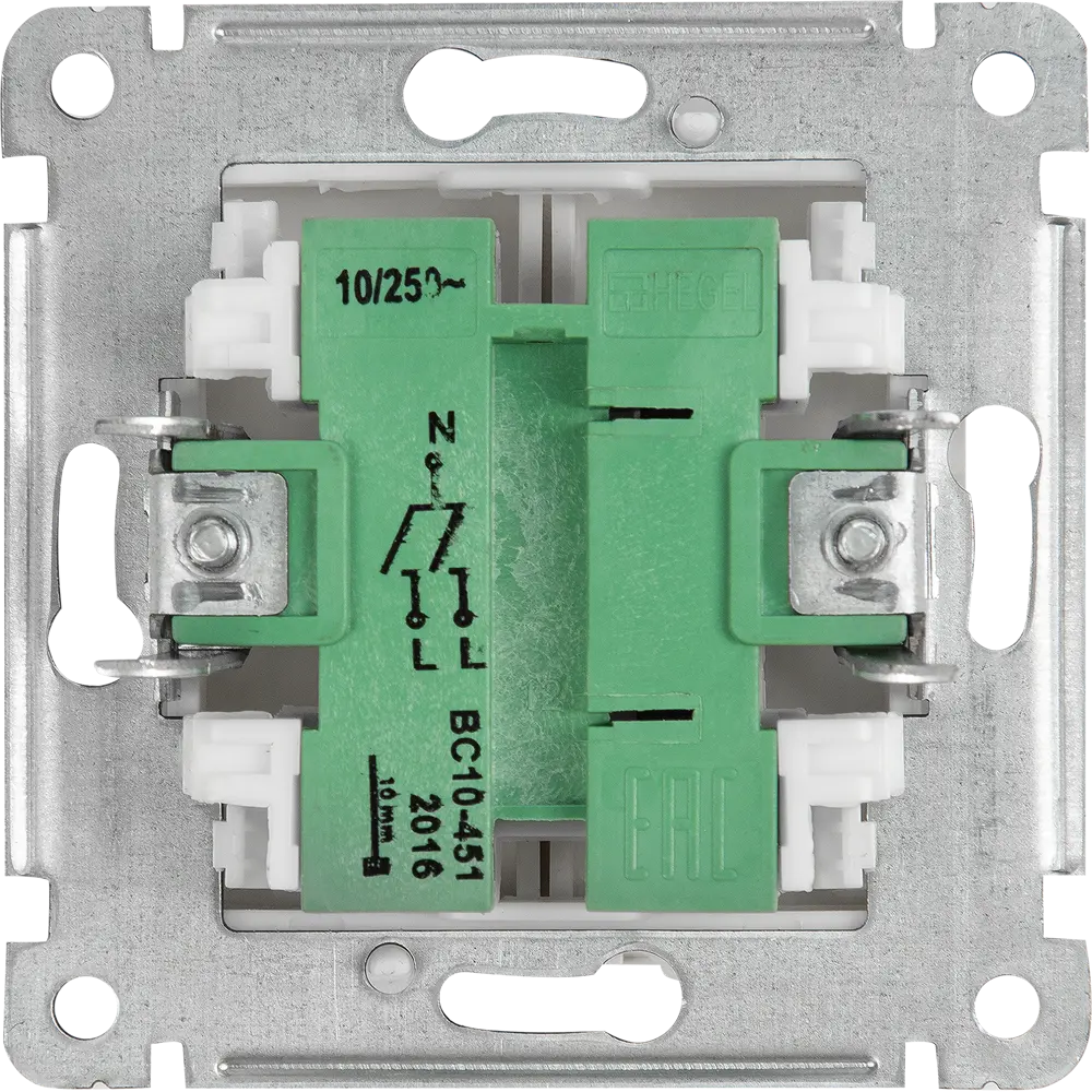 Выключатель встраиваемый Hegel Мастер 1 клавиша цвет белый STLM-2170463 - Вид №2