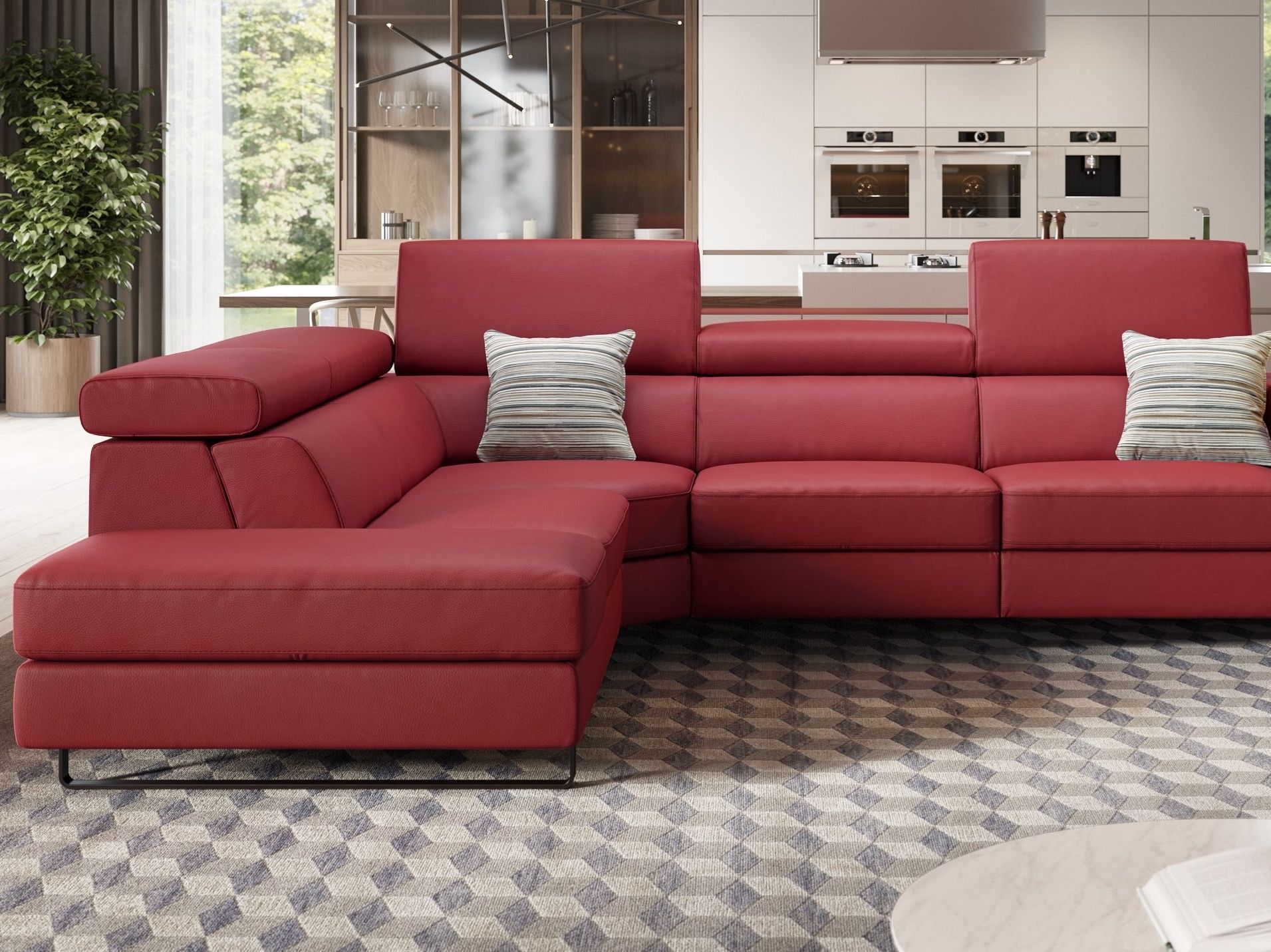 Кожаный угловой диван Sofanella Manzano ARCH-00068424 - Вид №3