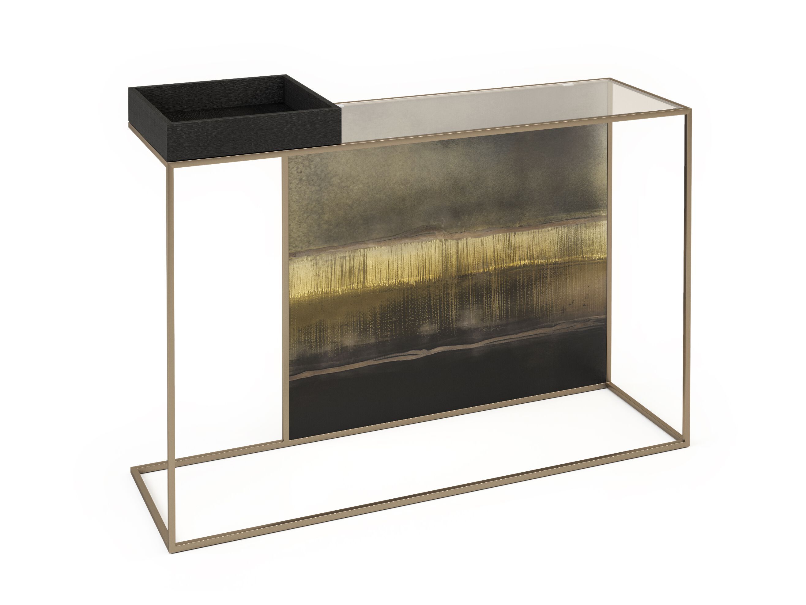Прямоугольная консоль из металла и стекла ARTE VENEZIANA итальянские пейзажи ARCH-00107487 - Вид №1