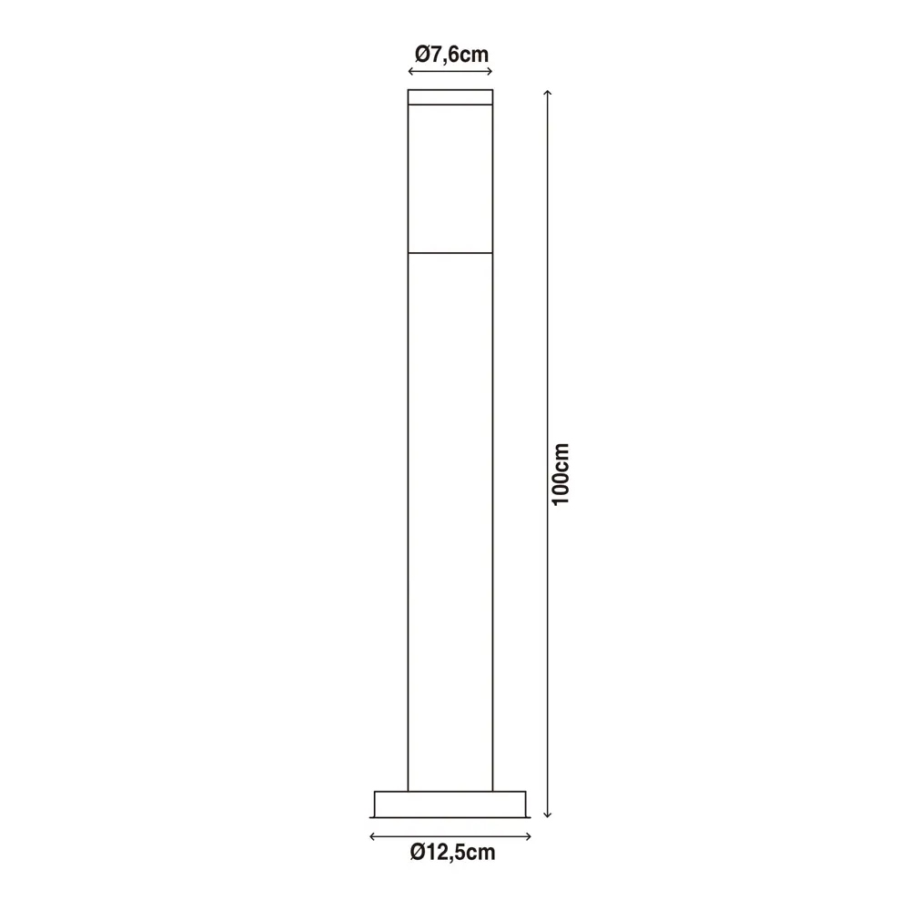 Столб уличный Travis 100 см 300LM IP44, датчик движения INSPIRE STLM-2068498 - Вид №4
