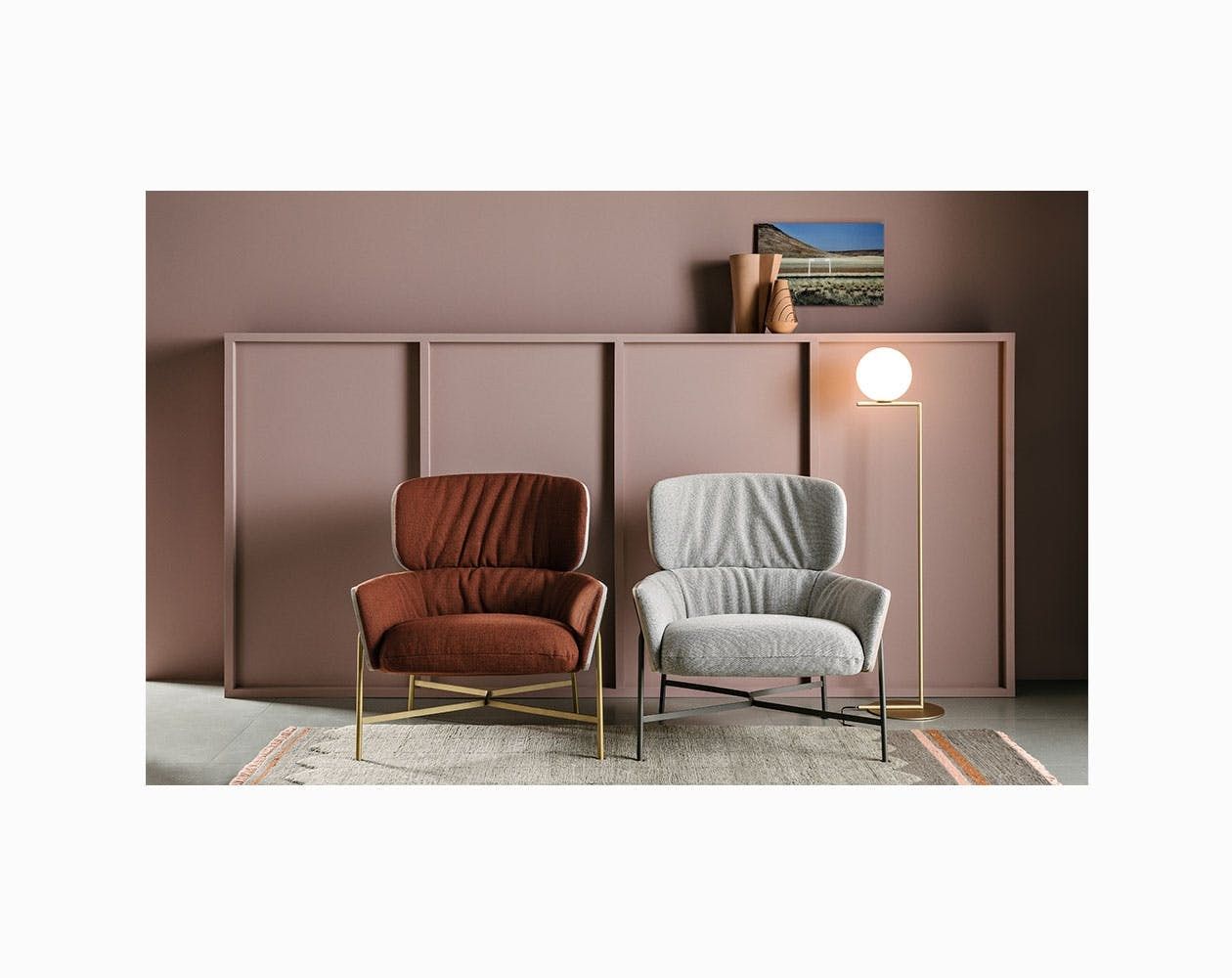 Тканевое кресло с подлокотниками SP01 Caristo ARCH-00041908 - Вид №4