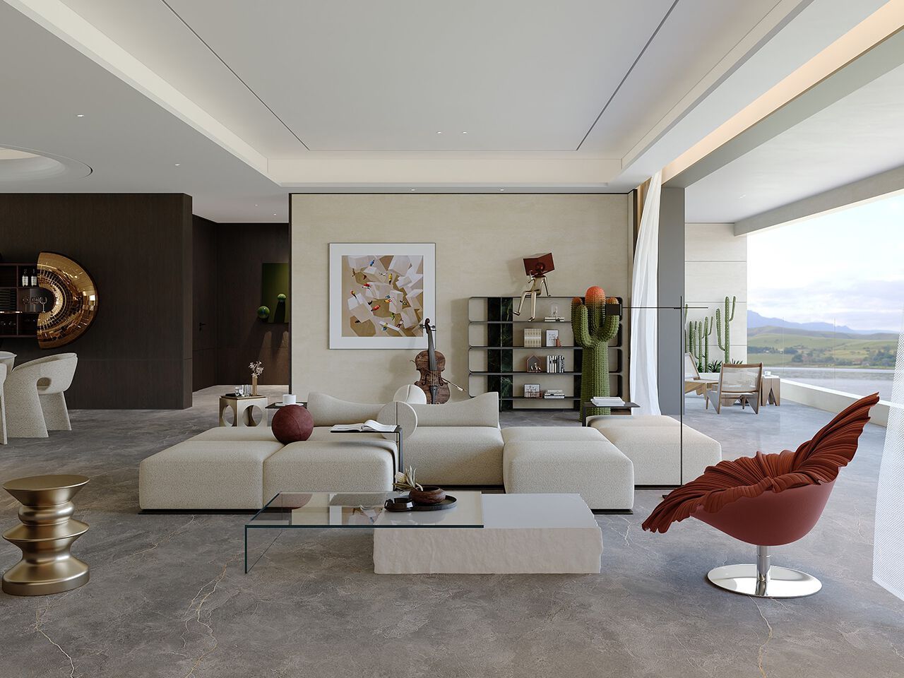 Мраморный пол / покрытие GANI MARBLE TILES SOVERAIA GREY ARCH-00081891 - Вид №2