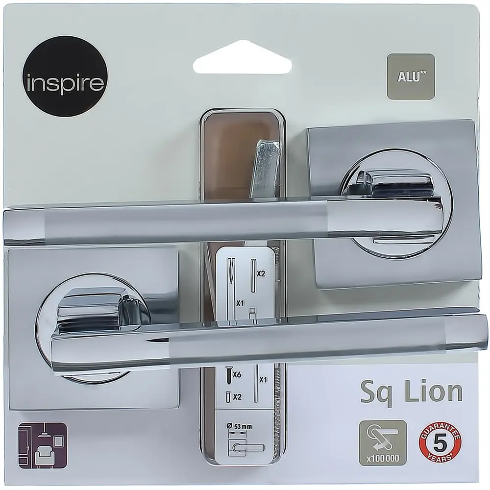 Дверная ручка Inspire, без запирания, комплект, цвет хром STLM-2171993 - Вид №3