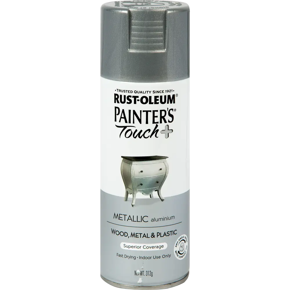 Краска аэрозольная Paint Touch полуматовая цвет алюминиевый 340 г RUST-OLEUM STLM-2044153