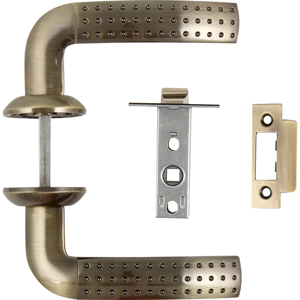 Комплект дверных ручек без запирания SET45/Z INTRO RM/HD AB-6 зеленая бронза FUARO STLM-2076058 - Вид №3