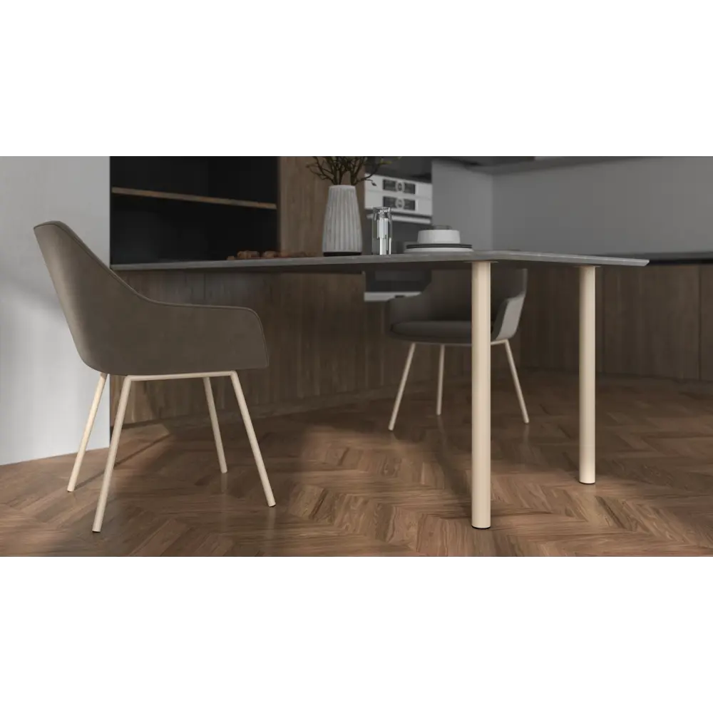 Ножка для мебели круглая ⌀50 мм высота 700 мм бежевая EDSON STLM-2007745 - Вид №5