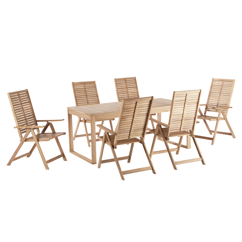 Стол садовый раздвижной Naterial Solaris 180-240x90x75 см акация светло-коричневый Товар без серии STLM-2062329 - Вид №9