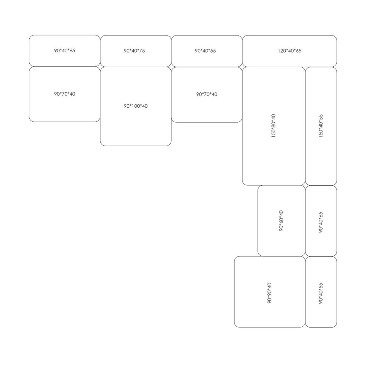 Угловой диван из ткани HANNABI COM NO. 02 ARCH-00031575 - Вид №2