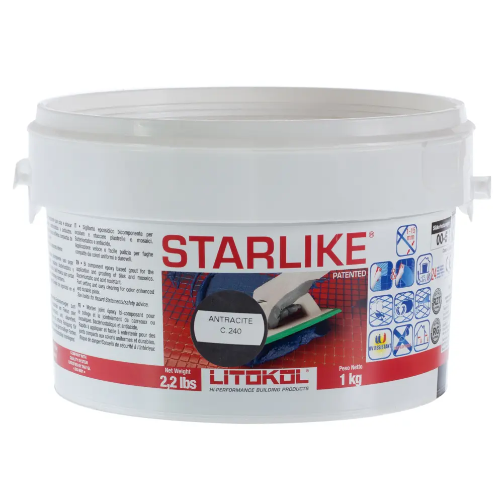 Затирка эпоксидная Litokol Litochrom Starlike C.240 цвет чёрный 1 кг Без серии STLM-2189266 - Вид №1