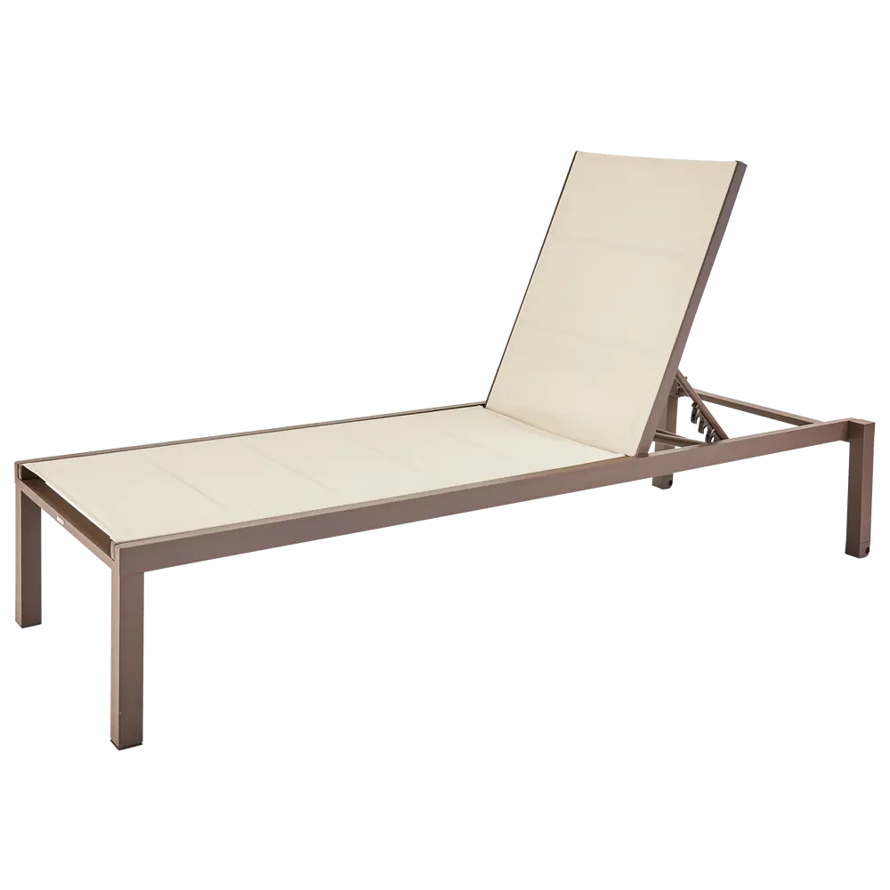 Шезлонг Naterial Aquila II 200x36x75 см алюминий/текстилен бежевый/коричневый STLM-2085430 - Вид №1