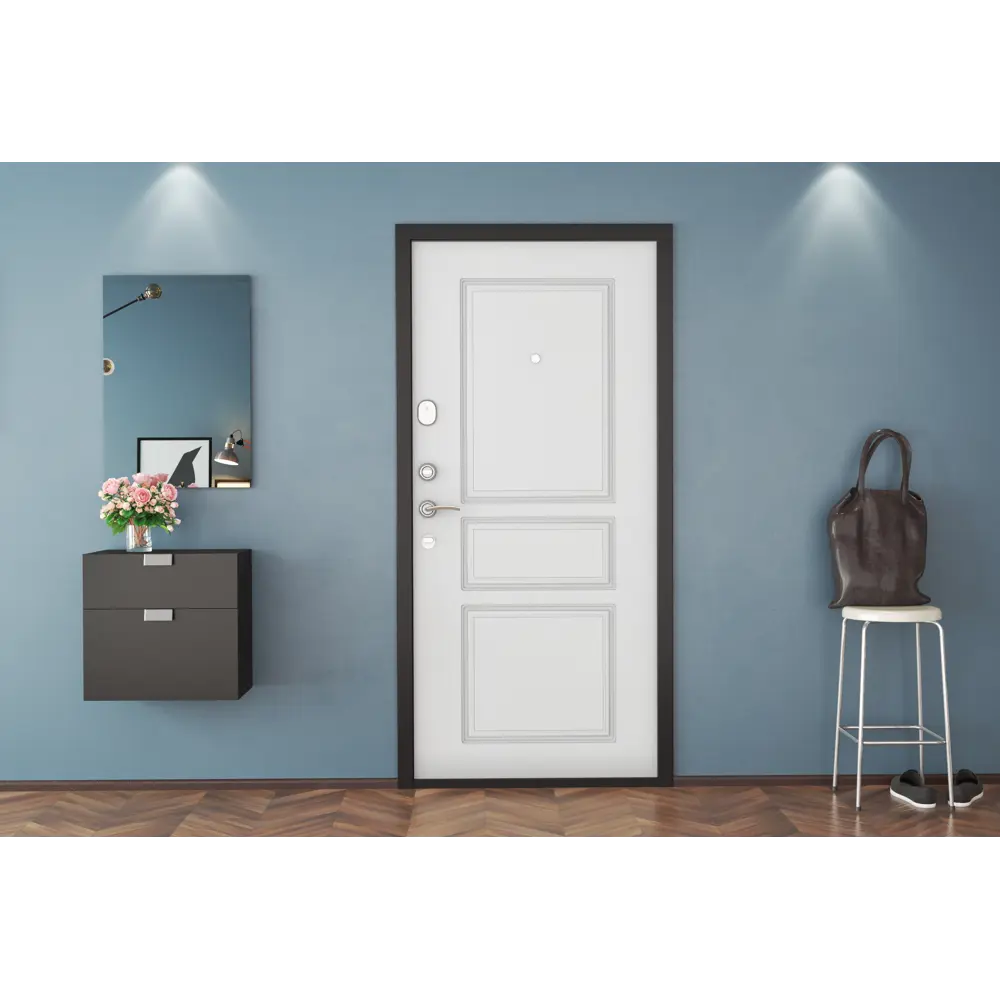 Дверь входная металлическая Премиум New 98x205 см правая роял вуд белый DOORHAN STLM-2153305 - Вид №6