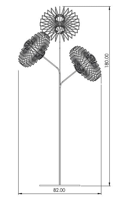 Металлический торшер Studio Beam эскиз ARCH-00012717 - Вид №2