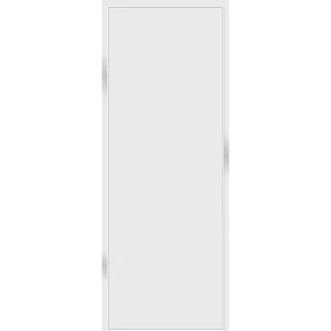 Дверь межкомнатная глухая обратного открывания Invisible 70x230 см левая алюминиевая кромка цвет белый с замком 89383083 STLM-2135727