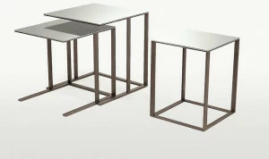 Maxalto Модульный квадратный журнальный столик из зеркального стекла Elios