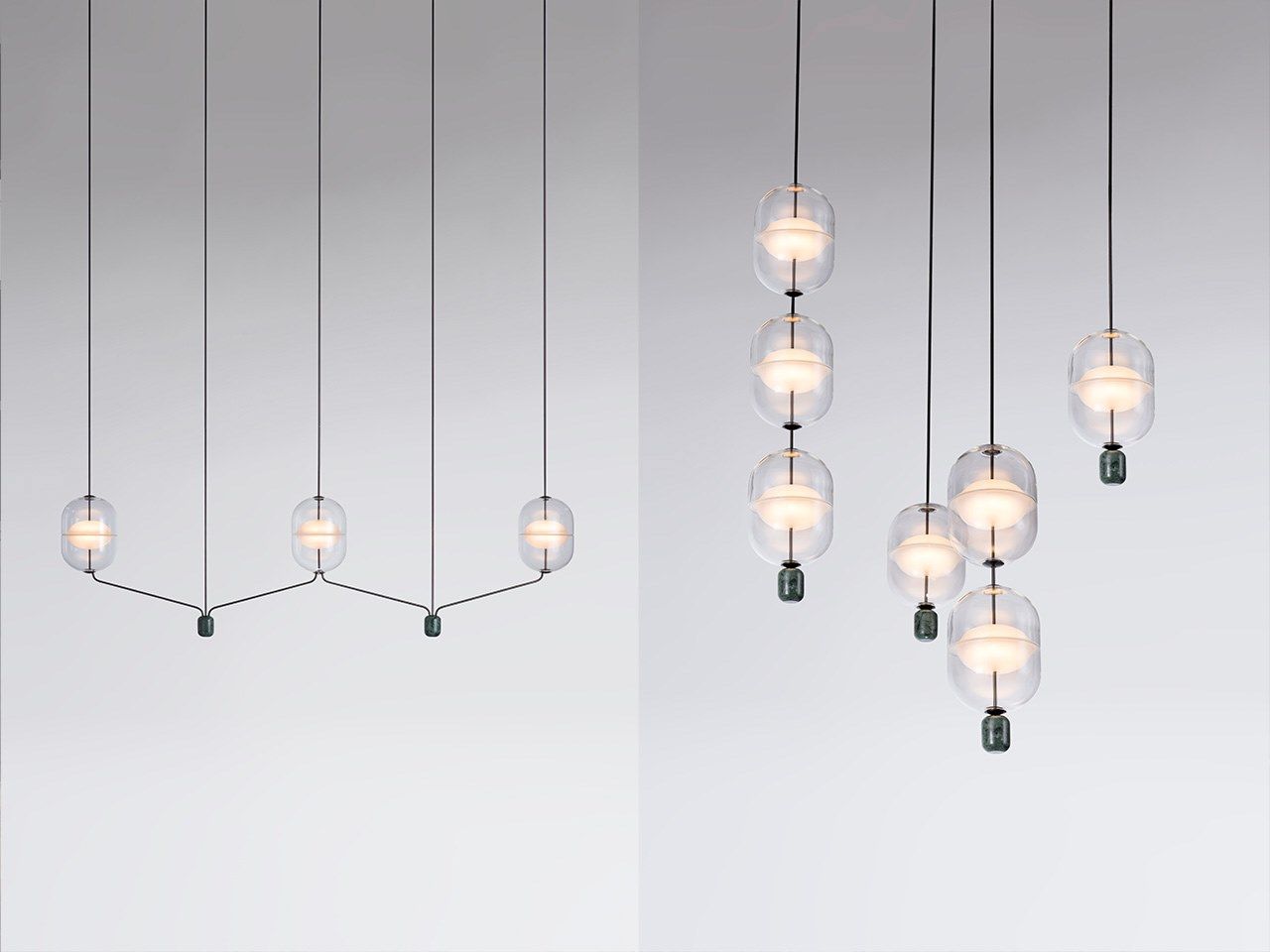 Светодиодный подвесной светильник из камня и стекла Rakumba Indre ARCH-00078865 - Вид №4