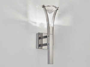 Металлический настенный светильник с кристаллами