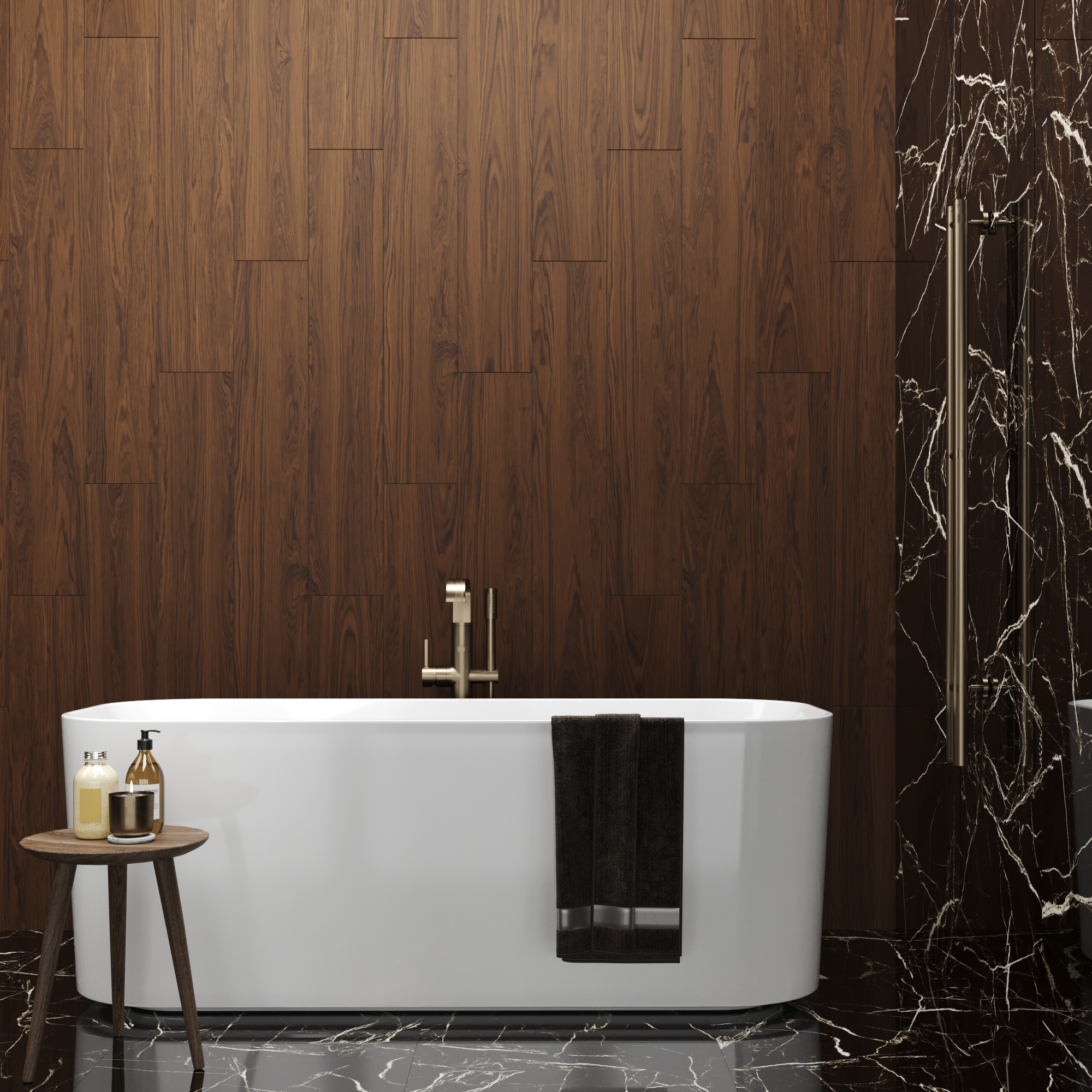 Керамогранит CRISSEL WOOD WENGE 20х120 Creanza CW-RT08-B 