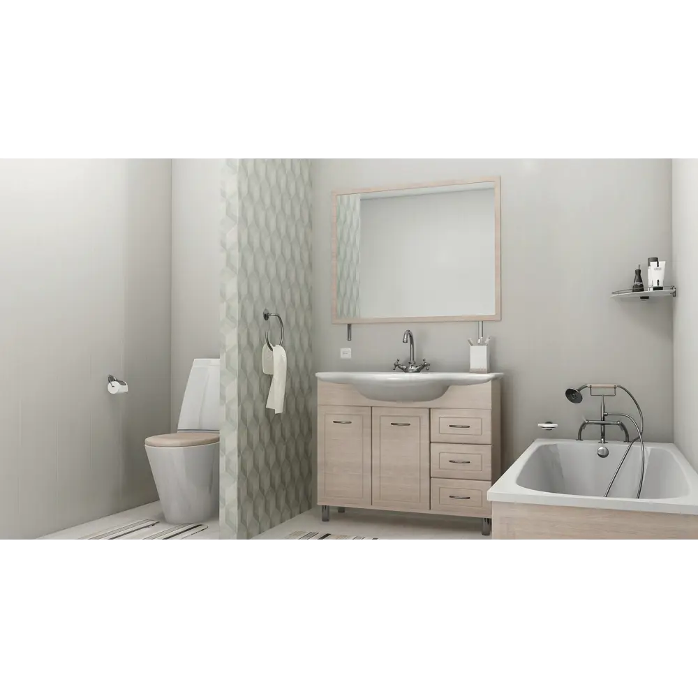 Панель ПВХ Окта фон 5 мм 2700х250 мм 0.675 м² КРОНАПЛАСТ STLM-2113290 - Вид №4