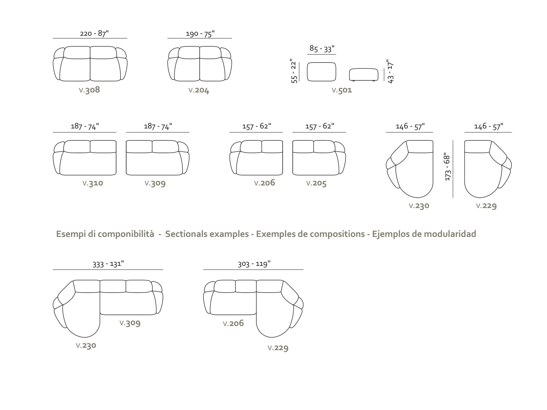 3-местный тканевый диван Max Divani PANUMA ARCH-00072610 - Вид №7