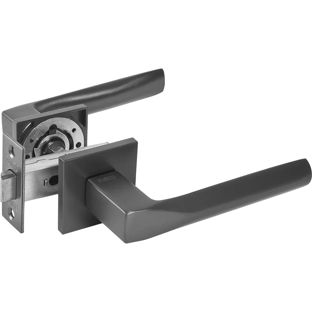 Дверные ручки Punto Cosmo без запирания комплект цвет графит STLM-2170285