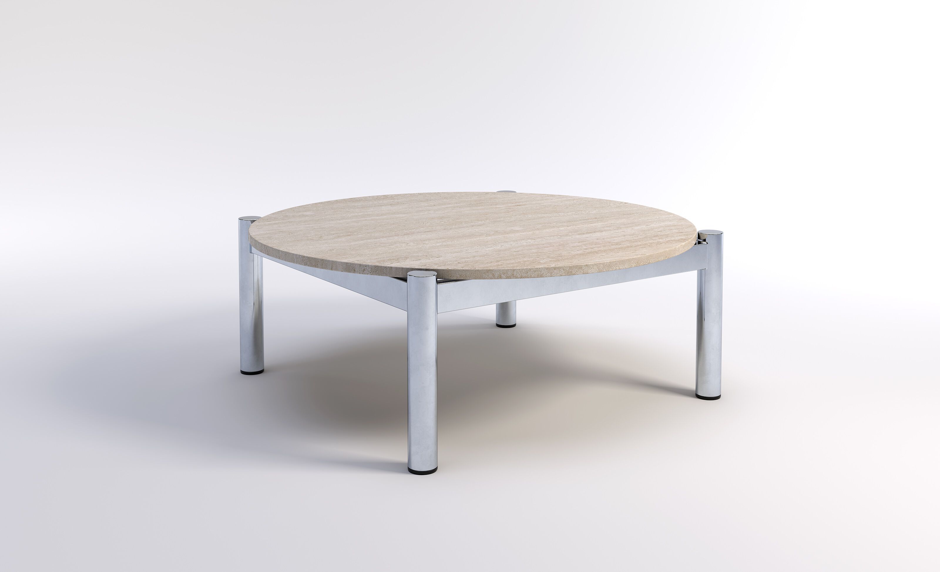 Каменный низкий круглый журнальный столик Phase Design Fryman ARCH-00105901 - Вид №2